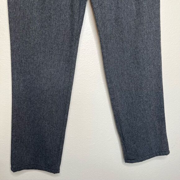 Pacsun Elastic Herringbone Trouser Tie Waist Charcoal Slim Pant Men Size Medium - Picture 4 of 14
